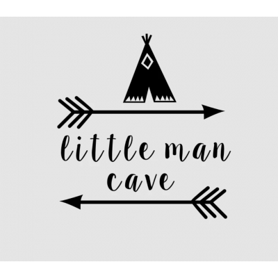 Little man cave sticker