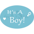 Raamsticker geboorte it's a Boy/Girl
