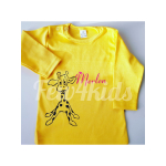 Giraffe met naam shirt