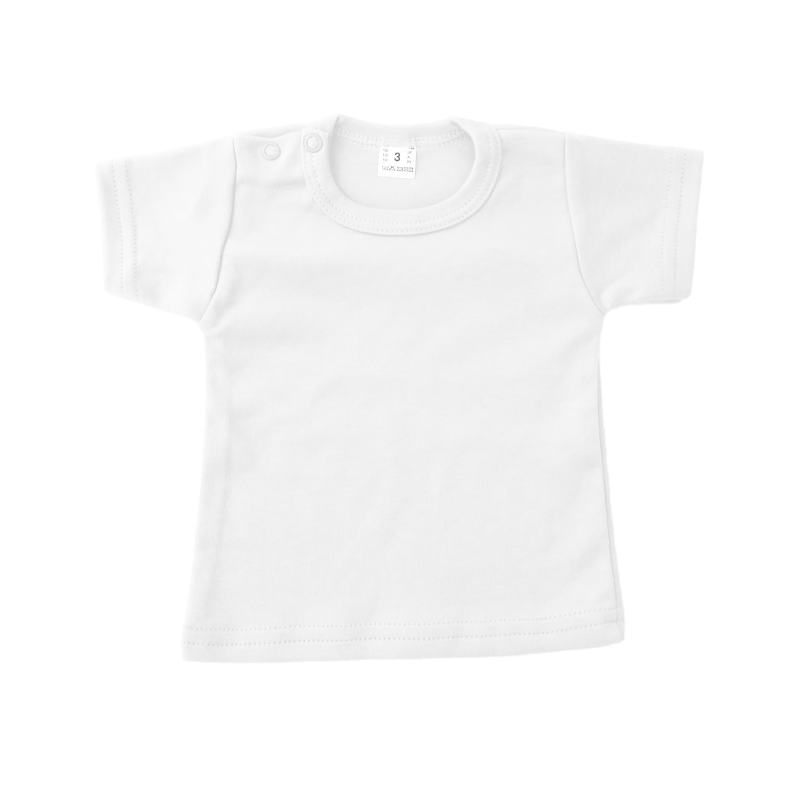 Merkloos uni shirt korte mouw