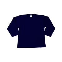 Merkloos uni shirt  lange mouw