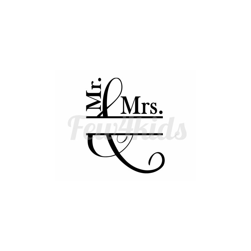 Mr & mrs sticker