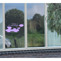 Raamsticker geboorte baby meisje