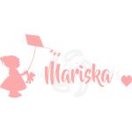 Raamsticker geboorte silhouet meisje