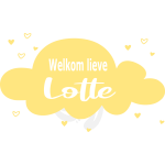 Raamsticker geboorte baby wolk