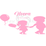 Raamsticker geboorte hoera zusje