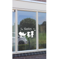 Raamsticker geboorte broertje/zusje