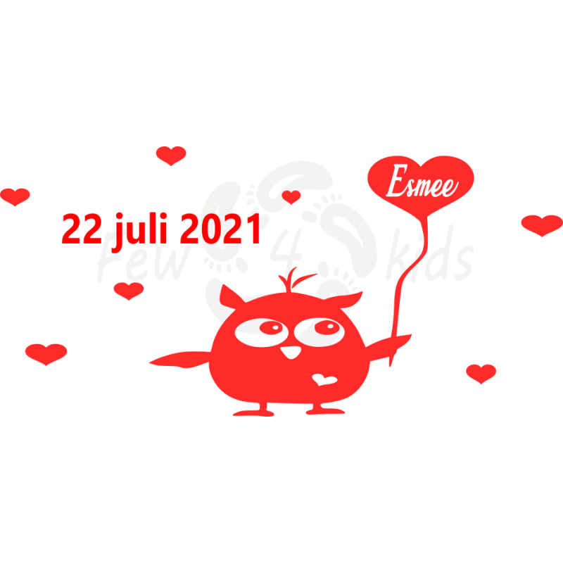 Raamsticker geboorte vogel