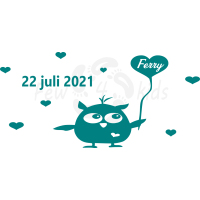 Raamsticker geboorte vogel