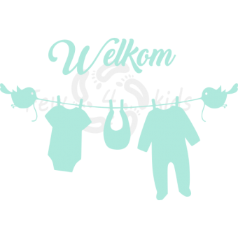 raamsticker geboorte baby waslijn