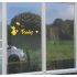 Raamsticker geboorte silhouet meisje