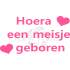 Raamsticker geboorte meisje 