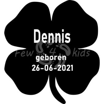 Raamsticker geboorte klavertje vier