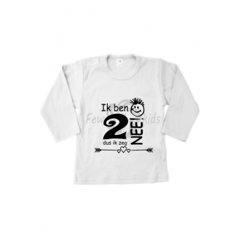 Ik ben 2 dus ik zeg nee shirt