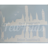 Afvalcontainer Sticker Skyline Harlingen 