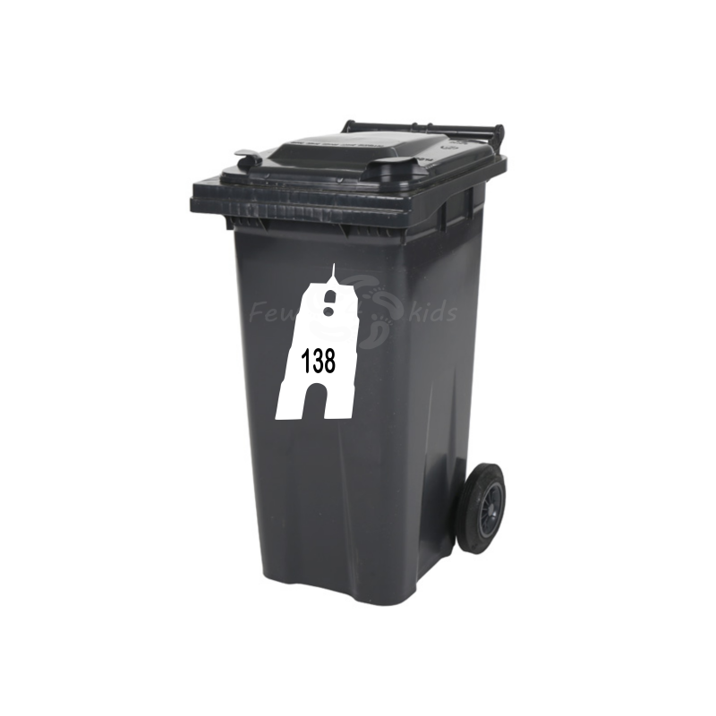 Afvalcontainer sticker Oldehove Leeuwarden