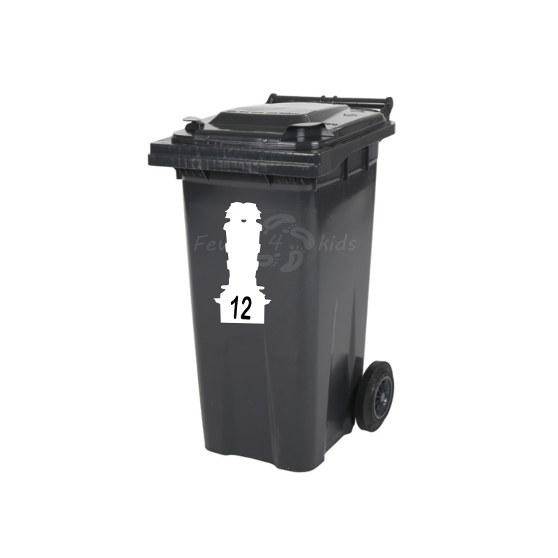 Afvalcontainer sticker Stenen Man Harlingen