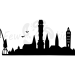 Skyline Harlingen auto sticker