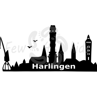 Cityshape Harlingen auto sticker