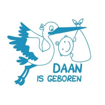 Raamsticker geboorte ooienvaar 