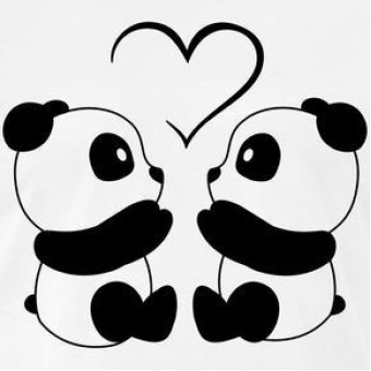 Panda muursticker